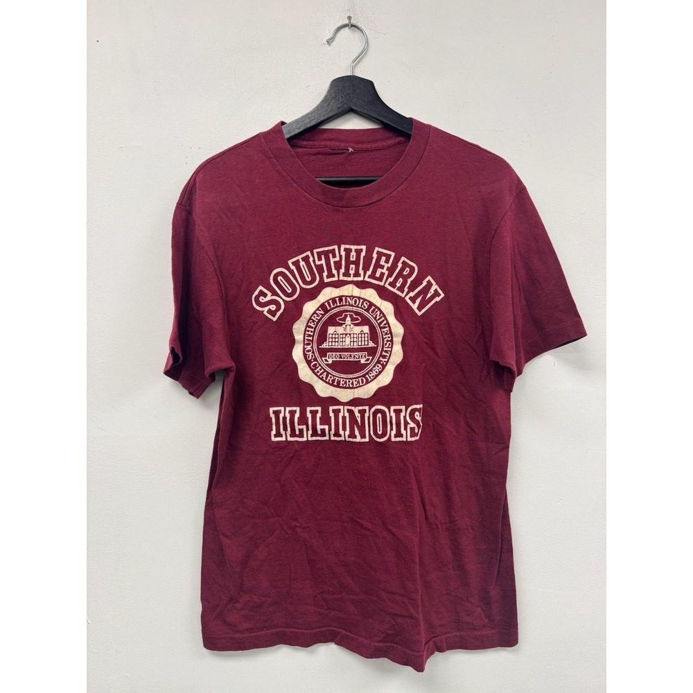 Vintage Southern Illinois University Shirt Small Maroon College Campus Tee